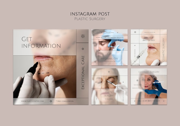 Plastic surgery instagram posts