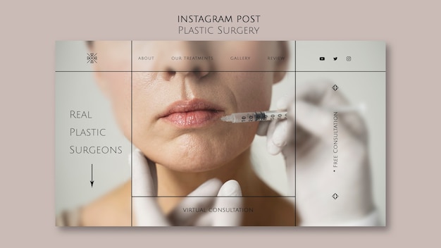 Free PSD plastic surgery  landing page template