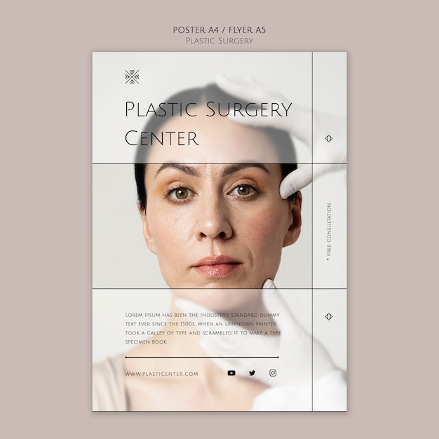 Plastic surgery poster template