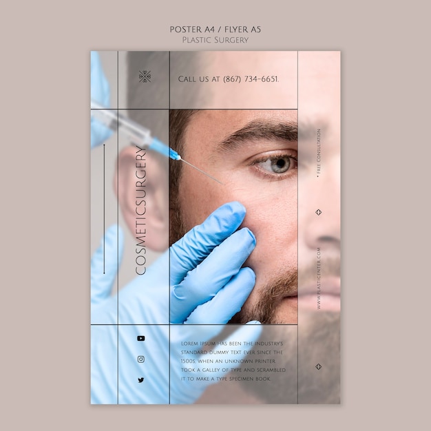 Free PSD plastic surgery poster template