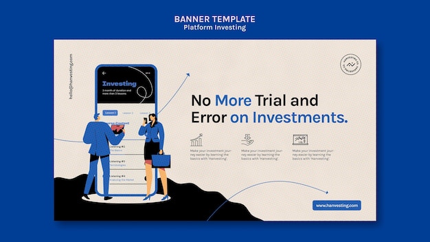 Free PSD platform investing banner template