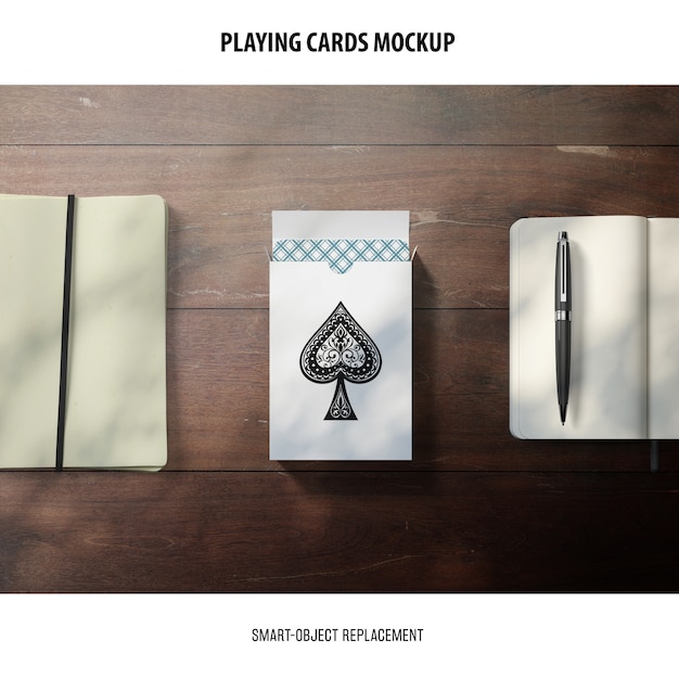 Free PSD playing cards mockup