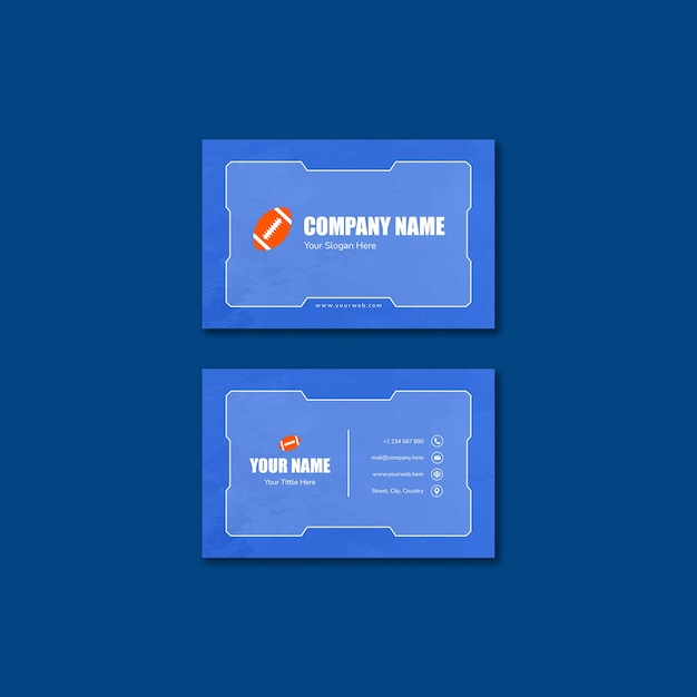 Free PSD playing sport business card template