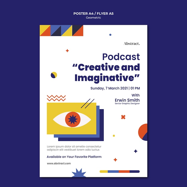 Podcast poster template