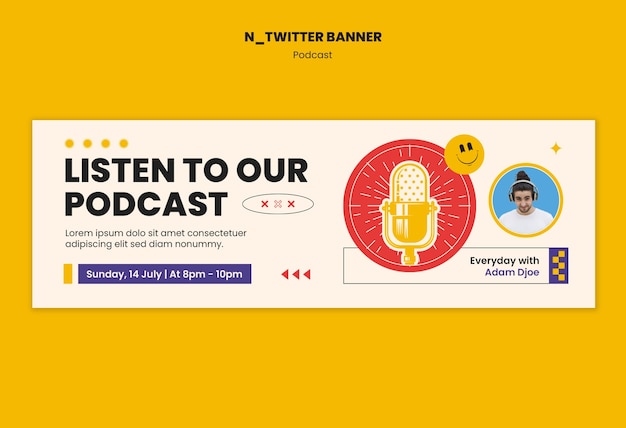 Free PSD podcast template design