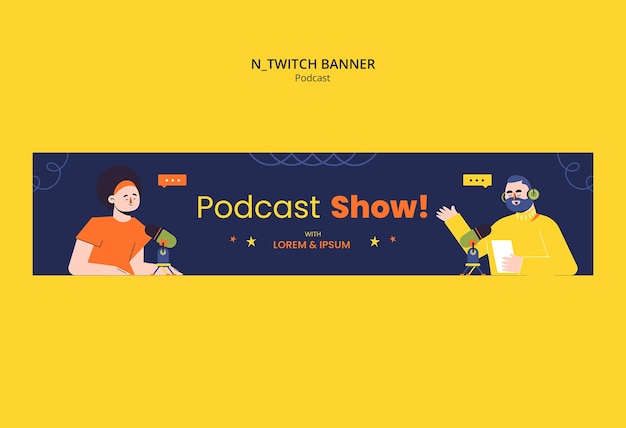 Free PSD podcast template design