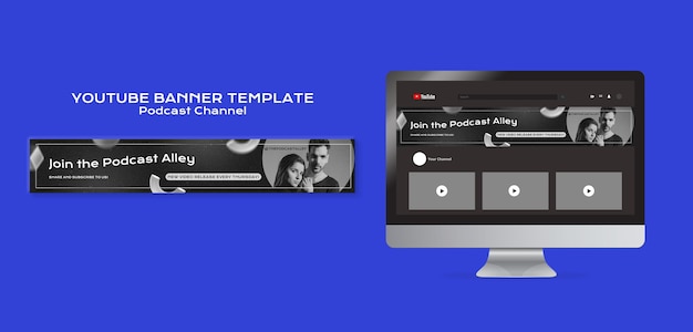 Podcast youtube banner template