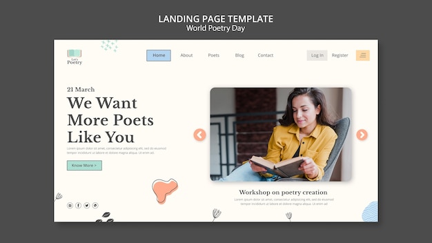 Poetry day landing page