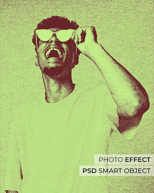 Pop lines photo effect