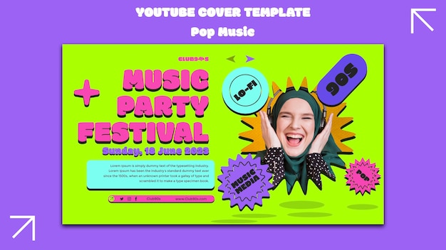 Pop music template design