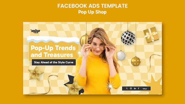 Free PSD pop up shop facebook template