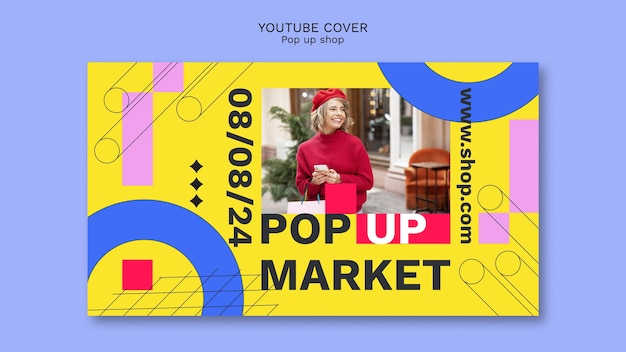 Free PSD pop up store template design