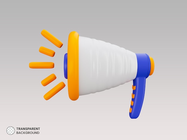 Free PSD portable megaphone 3d icon