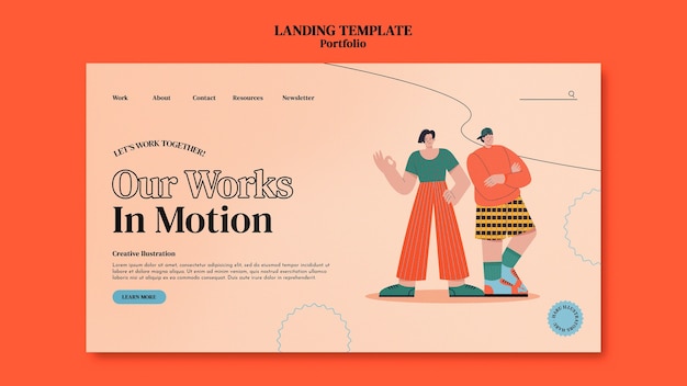 Portofolio landing page design template