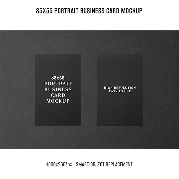 Portrait Business Card Mockup