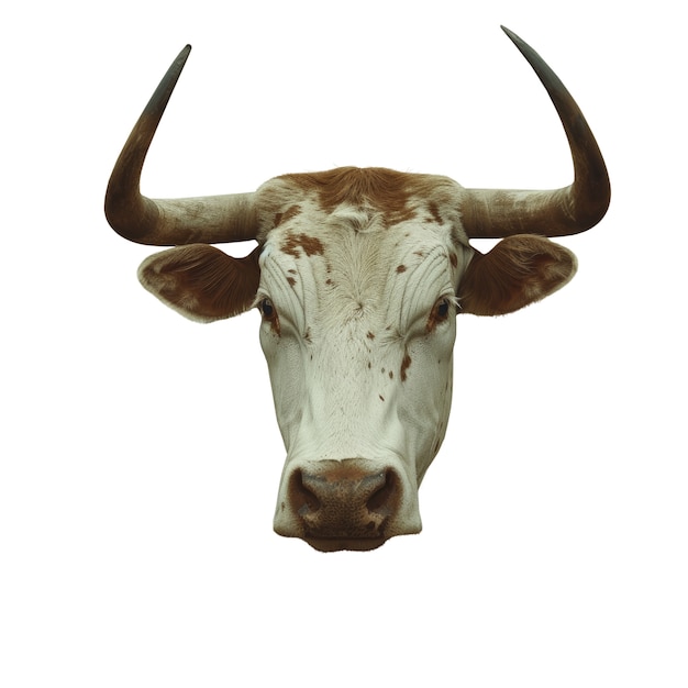 Free PSD portrait of cow head isolated