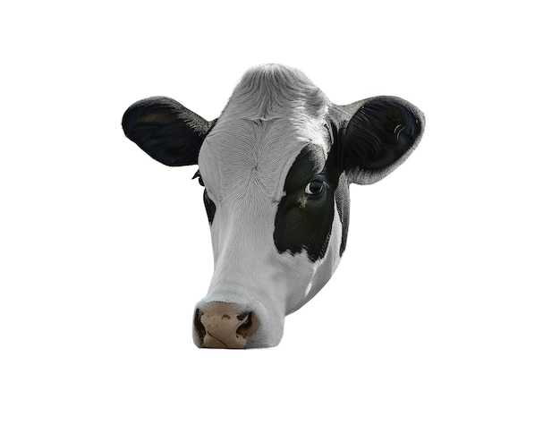 Free PSD portrait of cow head isolated