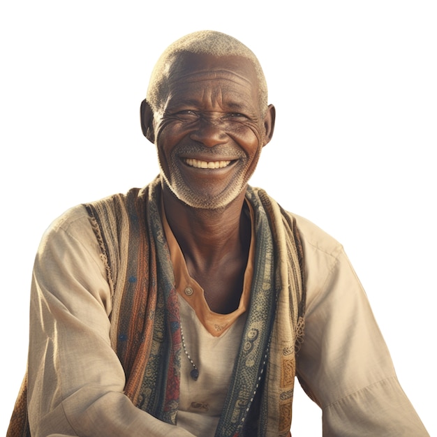 Free PSD portrait of senior man in old age