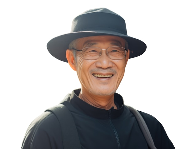 Free PSD portrait of senior man in old age