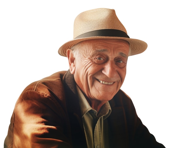 Free PSD portrait of senior man in old age