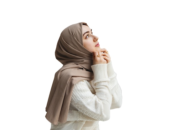 Portrait of woman wearing hijab