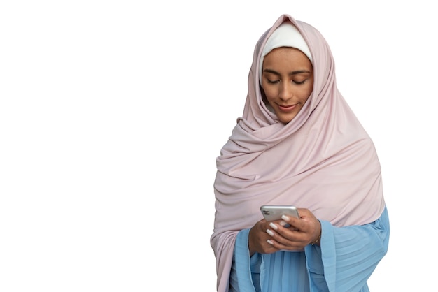 Free PSD portrait of woman wearing hijab