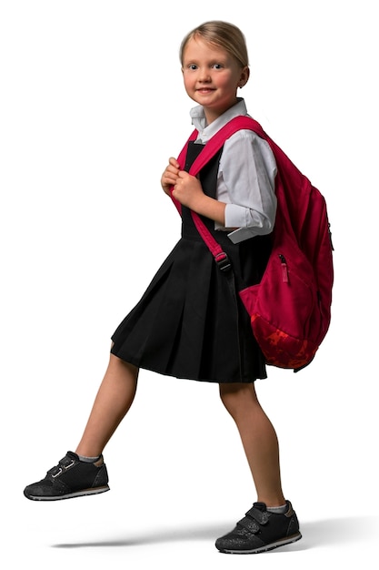 Free PSD portrait of young school girl in uniform