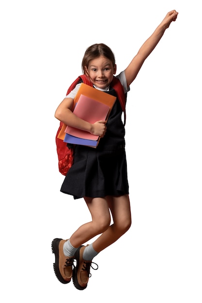 Free PSD portrait of young school girl in uniform