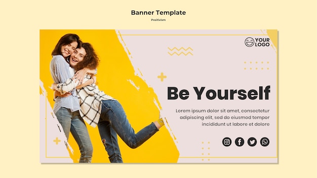 Free PSD positivism banner template