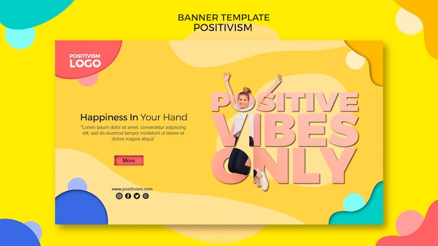 Positivism concept banner template style