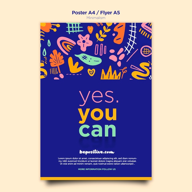 Free PSD positivism message poster theme