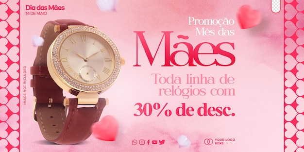 Free PSD post social media mother's day celebration dia das maes in brazil