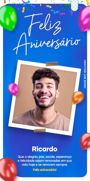 Post template social media design for birthday boy happy birthday