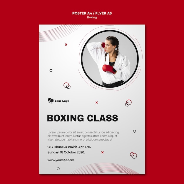 Poster for boxing training