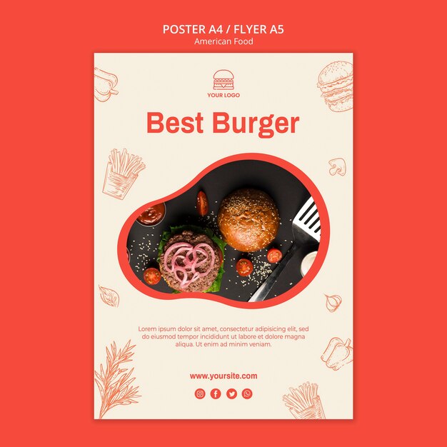 Poster for burger restaurant