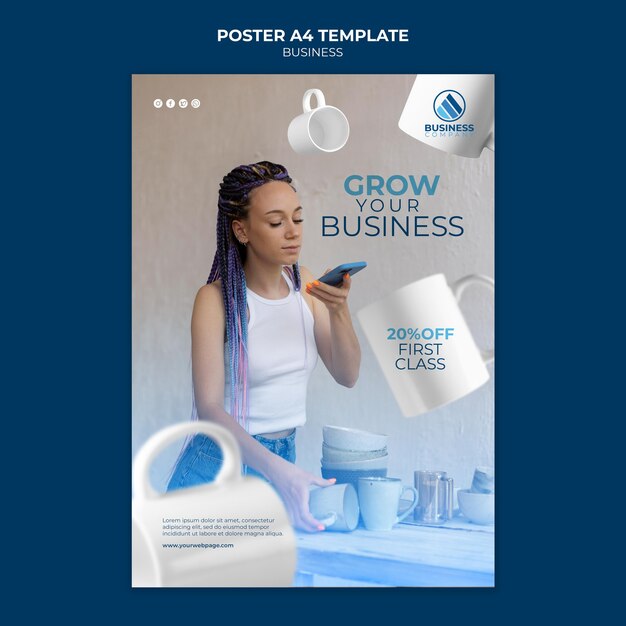 Poster business template design