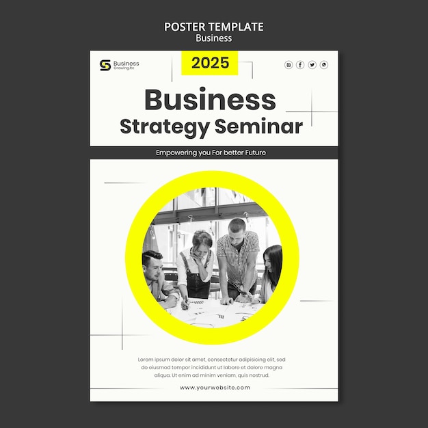 Poster business template design