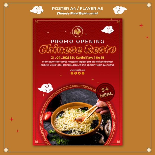 Poster chinese food template