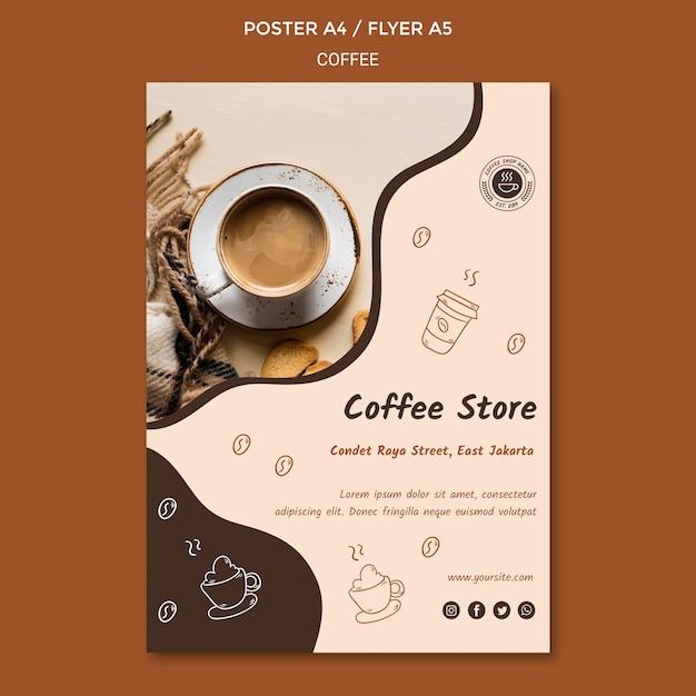 Poster coffee shop template