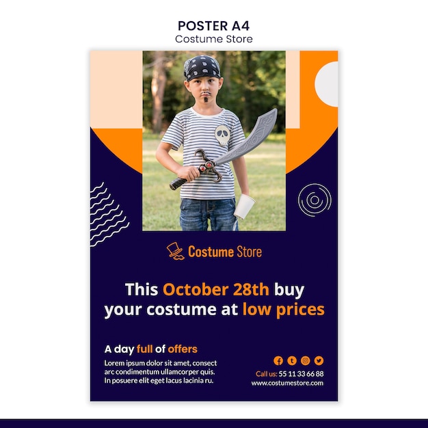 Poster for halloween costumes