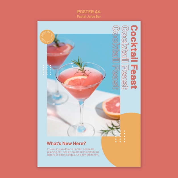 Poster juice bar template