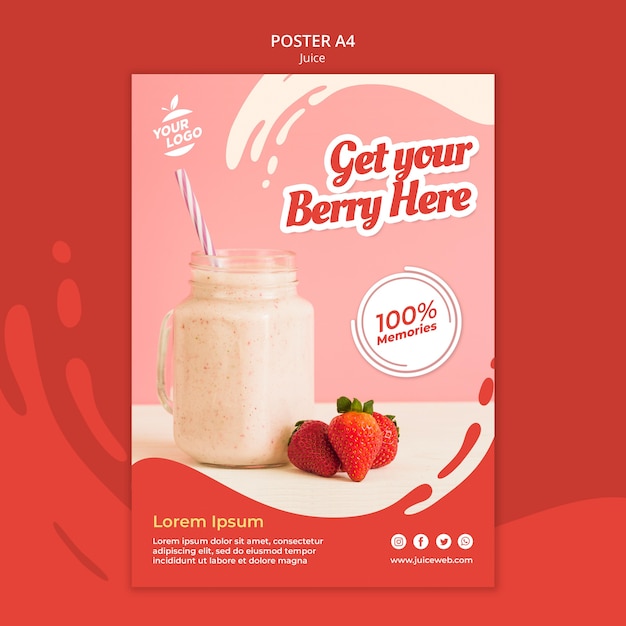 Poster juice bar template