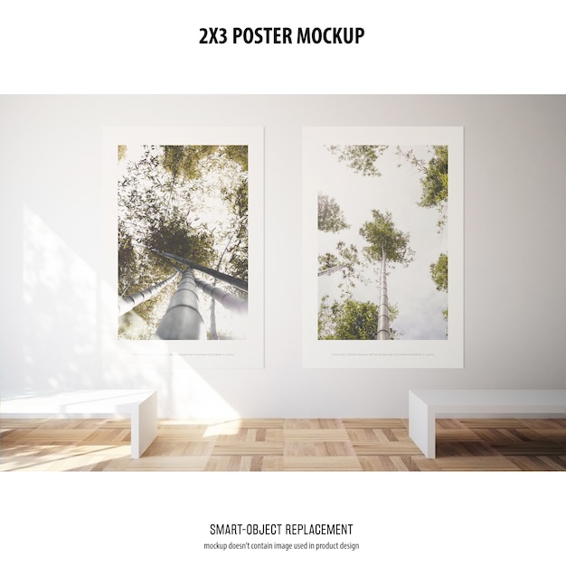 Free PSD poster mockup