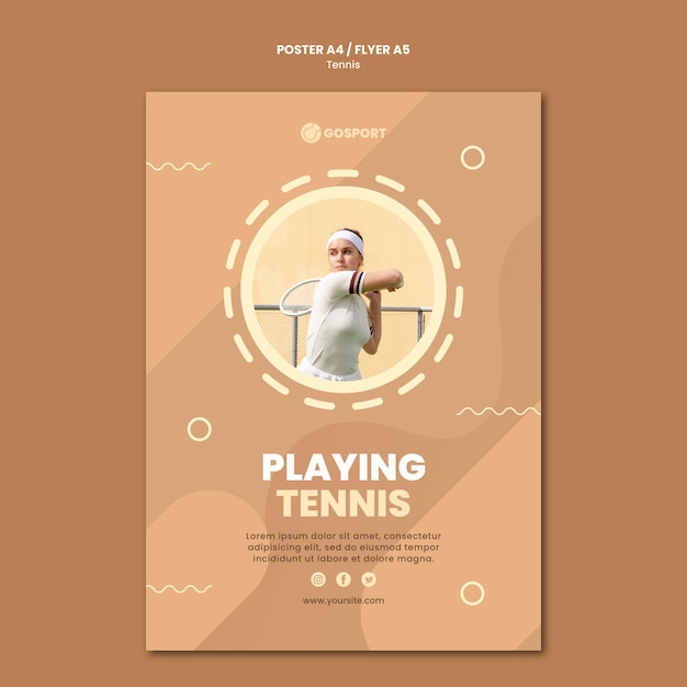 Poster for playing tennis