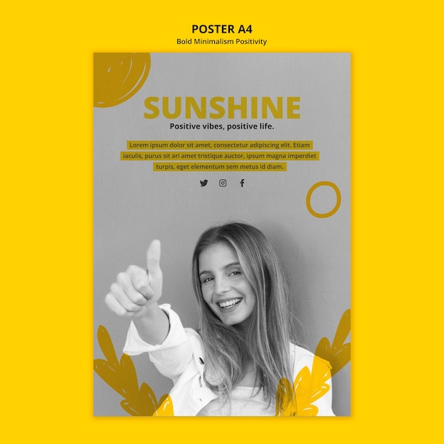 Free PSD poster for positivism