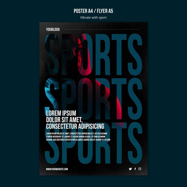 Poster sport ad template