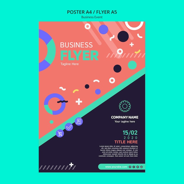 Poster template for business event