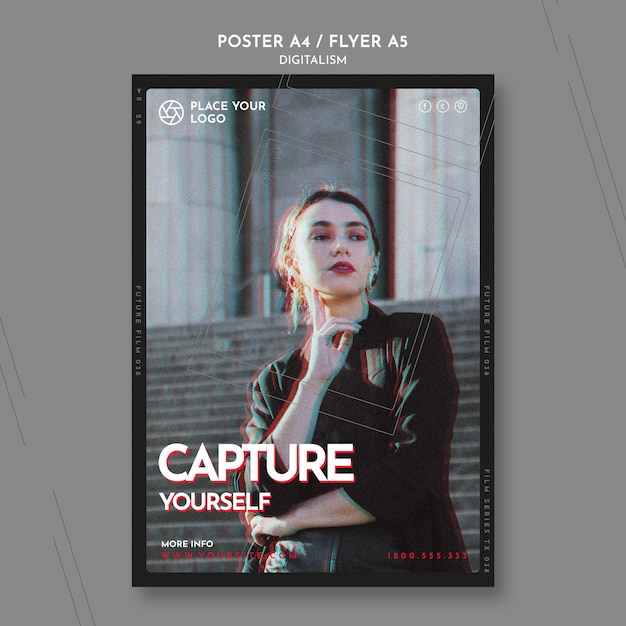 Poster template for capture yourself theme