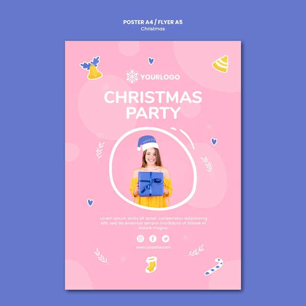 Poster template for christmas party