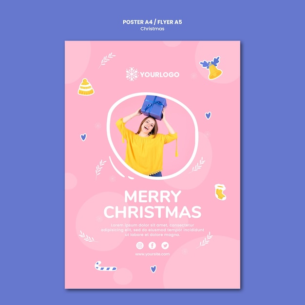 Poster template for christmas